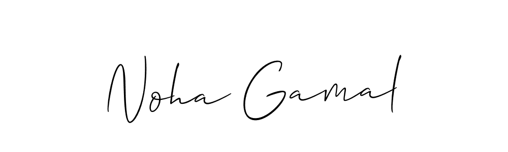 How to Draw Noha Gamal signature style? Allison_Script is a latest design signature styles for name Noha Gamal. Noha Gamal signature style 2 images and pictures png