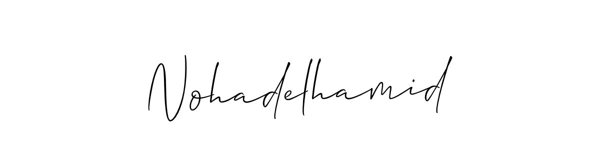 How to Draw Nohadelhamid signature style? Allison_Script is a latest design signature styles for name Nohadelhamid. Nohadelhamid signature style 2 images and pictures png