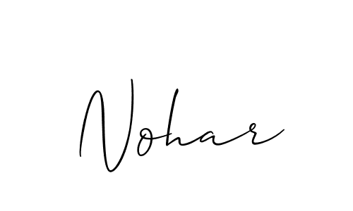 How to make Nohar name signature. Use Allison_Script style for creating short signs online. This is the latest handwritten sign. Nohar signature style 2 images and pictures png