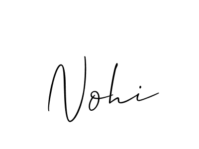 How to Draw Nohi signature style? Allison_Script is a latest design signature styles for name Nohi. Nohi signature style 2 images and pictures png