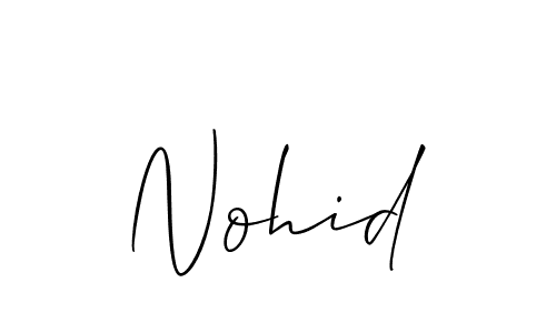 How to make Nohid signature? Allison_Script is a professional autograph style. Create handwritten signature for Nohid name. Nohid signature style 2 images and pictures png