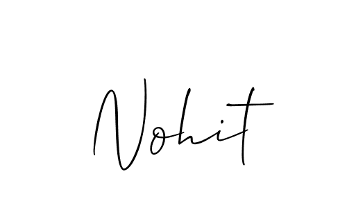 Design your own signature with our free online signature maker. With this signature software, you can create a handwritten (Allison_Script) signature for name Nohit. Nohit signature style 2 images and pictures png