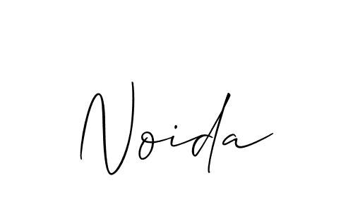 Use a signature maker to create a handwritten signature online. With this signature software, you can design (Allison_Script) your own signature for name Noida. Noida signature style 2 images and pictures png