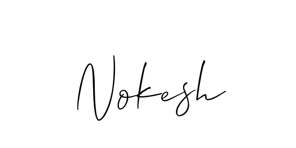 Best and Professional Signature Style for Nokesh. Allison_Script Best Signature Style Collection. Nokesh signature style 2 images and pictures png