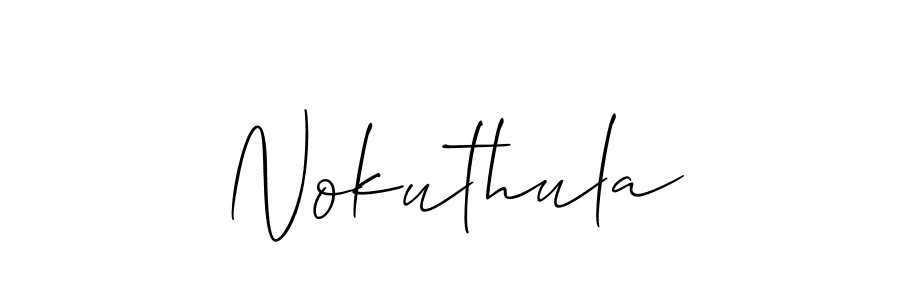Nokuthula stylish signature style. Best Handwritten Sign (Allison_Script) for my name. Handwritten Signature Collection Ideas for my name Nokuthula. Nokuthula signature style 2 images and pictures png