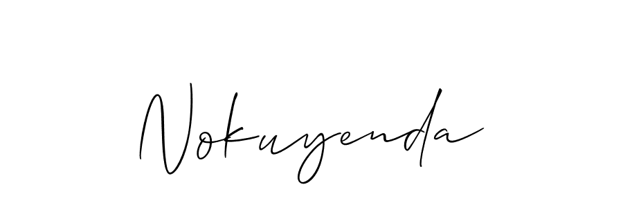 Also we have Nokuyenda name is the best signature style. Create professional handwritten signature collection using Allison_Script autograph style. Nokuyenda signature style 2 images and pictures png