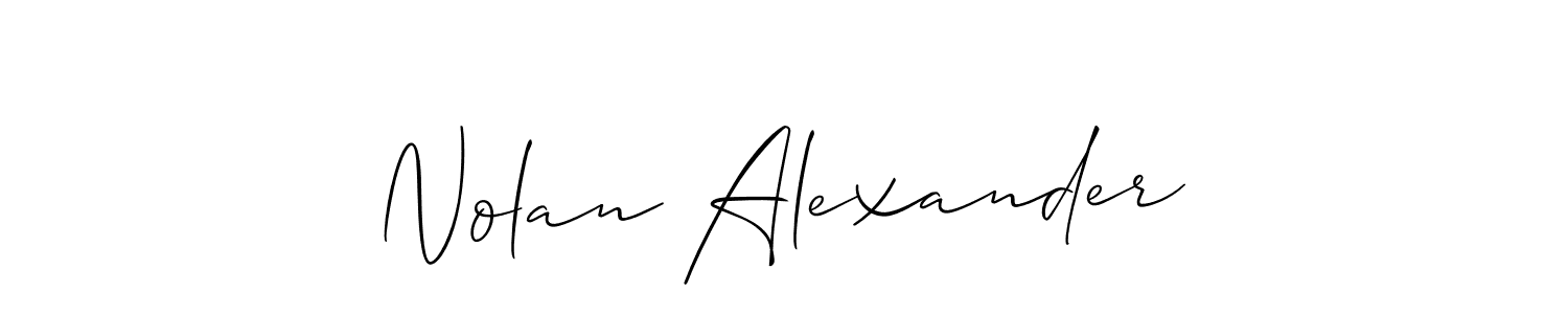 How to Draw Nolan Alexander signature style? Allison_Script is a latest design signature styles for name Nolan Alexander. Nolan Alexander signature style 2 images and pictures png