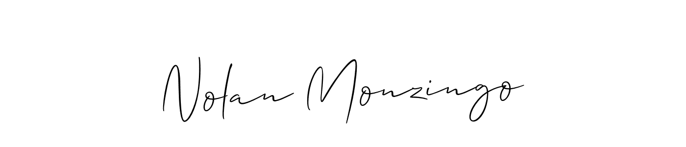 Create a beautiful signature design for name Nolan Monzingo. With this signature (Allison_Script) fonts, you can make a handwritten signature for free. Nolan Monzingo signature style 2 images and pictures png