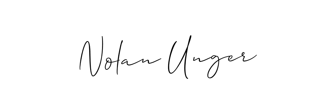 Use a signature maker to create a handwritten signature online. With this signature software, you can design (Allison_Script) your own signature for name Nolan Unger. Nolan Unger signature style 2 images and pictures png