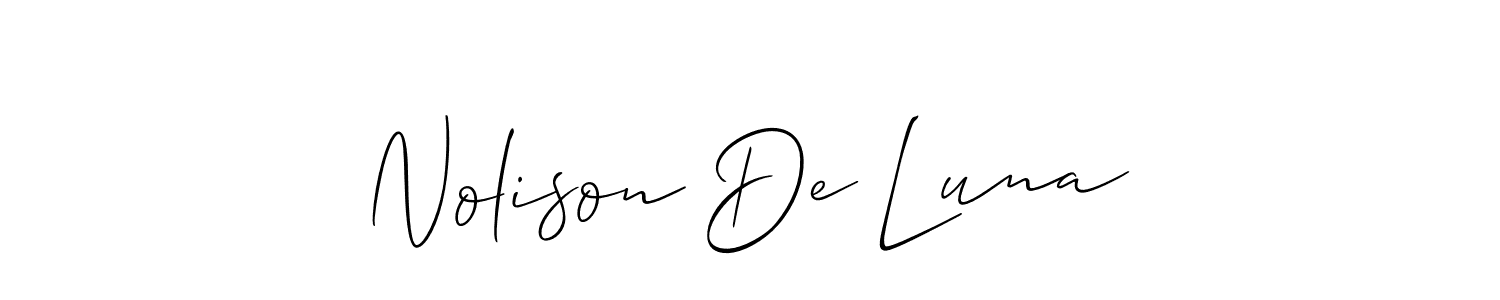 Check out images of Autograph of Nolison De Luna name. Actor Nolison De Luna Signature Style. Allison_Script is a professional sign style online. Nolison De Luna signature style 2 images and pictures png