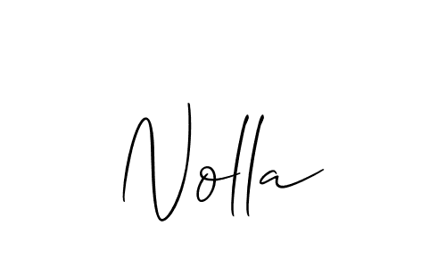 Also we have Nolla name is the best signature style. Create professional handwritten signature collection using Allison_Script autograph style. Nolla signature style 2 images and pictures png