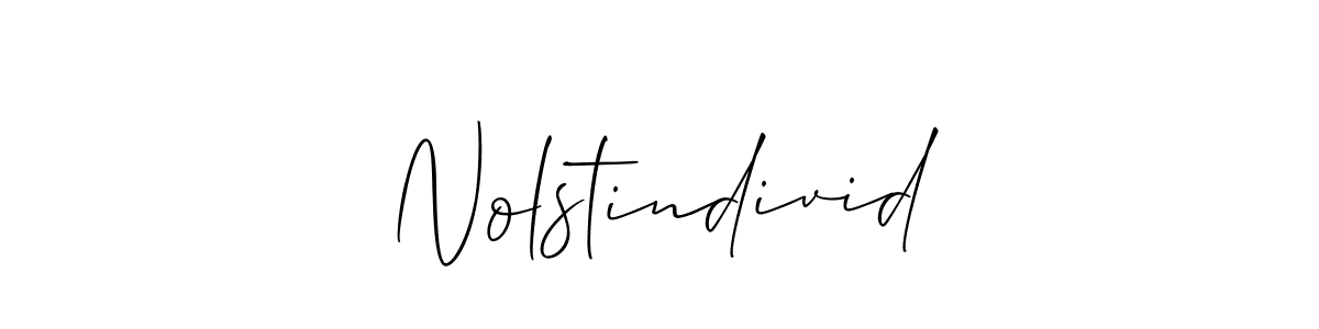How to Draw Nolstindivid signature style? Allison_Script is a latest design signature styles for name Nolstindivid. Nolstindivid signature style 2 images and pictures png