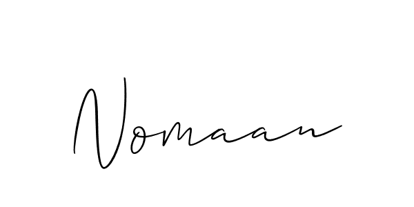 Design your own signature with our free online signature maker. With this signature software, you can create a handwritten (Allison_Script) signature for name Nomaan. Nomaan signature style 2 images and pictures png