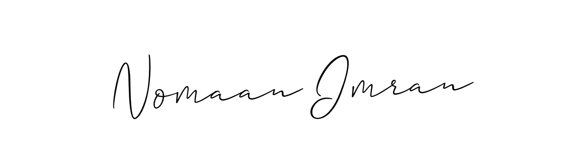 Design your own signature with our free online signature maker. With this signature software, you can create a handwritten (Allison_Script) signature for name Nomaan Imran. Nomaan Imran signature style 2 images and pictures png