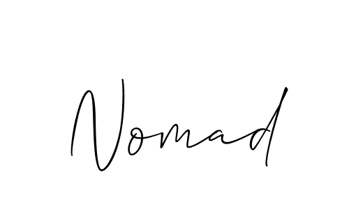 Design your own signature with our free online signature maker. With this signature software, you can create a handwritten (Allison_Script) signature for name Nomad. Nomad signature style 2 images and pictures png