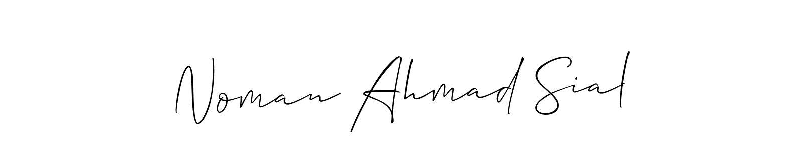 Also You can easily find your signature by using the search form. We will create Noman Ahmad Sial name handwritten signature images for you free of cost using Allison_Script sign style. Noman Ahmad Sial signature style 2 images and pictures png