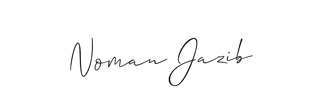 Create a beautiful signature design for name Noman Jazib. With this signature (Allison_Script) fonts, you can make a handwritten signature for free. Noman Jazib signature style 2 images and pictures png