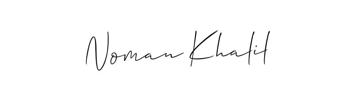 Allison_Script is a professional signature style that is perfect for those who want to add a touch of class to their signature. It is also a great choice for those who want to make their signature more unique. Get Noman Khalil name to fancy signature for free. Noman Khalil signature style 2 images and pictures png