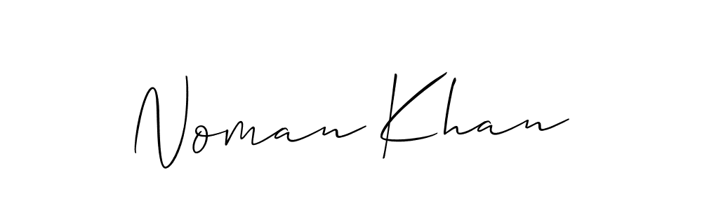 Make a beautiful signature design for name Noman Khan. With this signature (Allison_Script) style, you can create a handwritten signature for free. Noman Khan signature style 2 images and pictures png