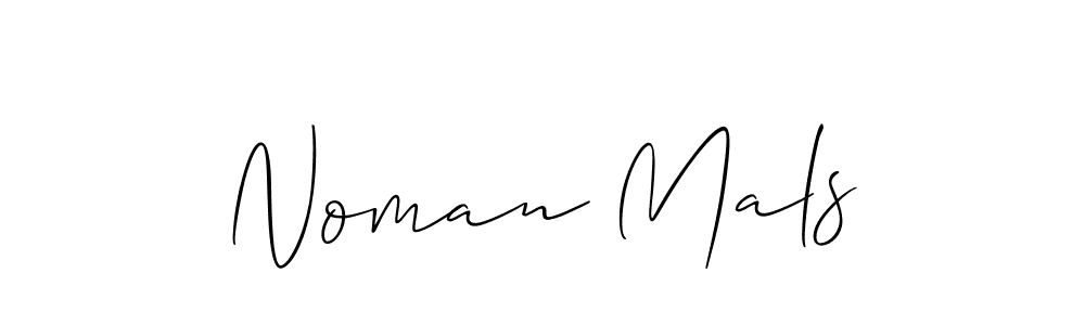 You should practise on your own different ways (Allison_Script) to write your name (Noman Mals) in signature. don't let someone else do it for you. Noman Mals signature style 2 images and pictures png