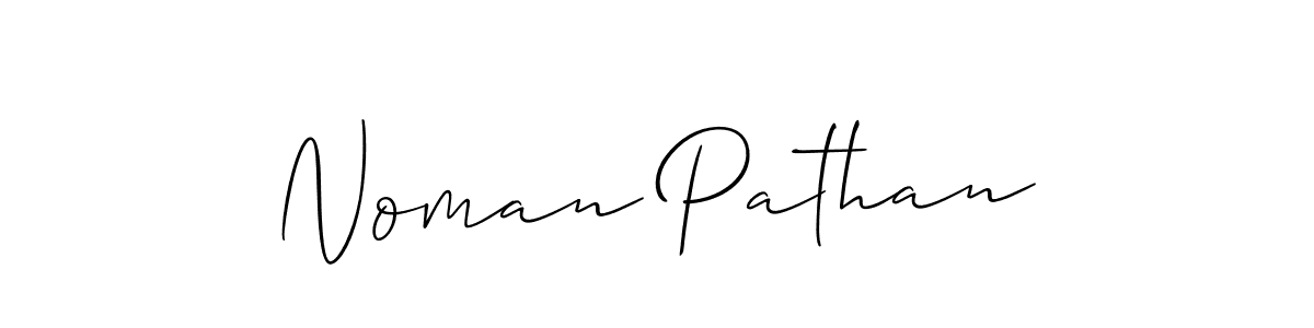 Create a beautiful signature design for name Noman Pathan. With this signature (Allison_Script) fonts, you can make a handwritten signature for free. Noman Pathan signature style 2 images and pictures png