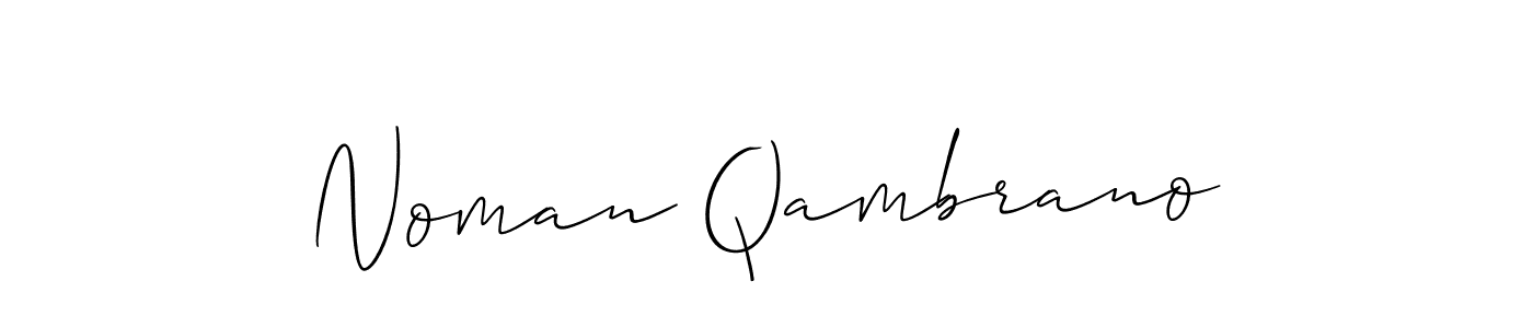 Create a beautiful signature design for name Noman Qambrano. With this signature (Allison_Script) fonts, you can make a handwritten signature for free. Noman Qambrano signature style 2 images and pictures png