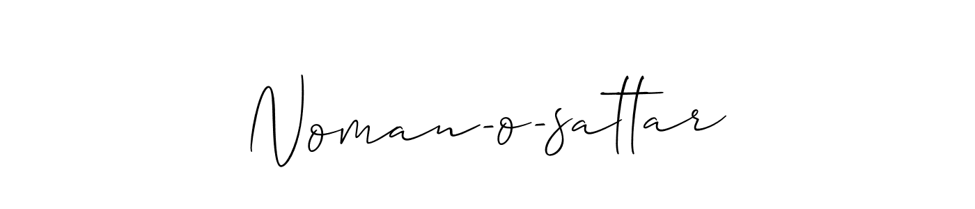 How to make Noman-o-sattar signature? Allison_Script is a professional autograph style. Create handwritten signature for Noman-o-sattar name. Noman-o-sattar signature style 2 images and pictures png