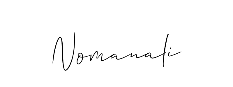 Create a beautiful signature design for name Nomanali. With this signature (Allison_Script) fonts, you can make a handwritten signature for free. Nomanali signature style 2 images and pictures png