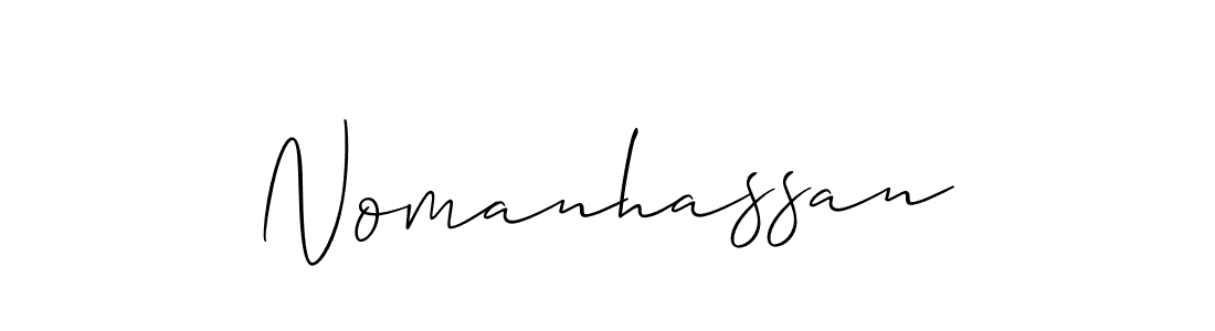 How to make Nomanhassan signature? Allison_Script is a professional autograph style. Create handwritten signature for Nomanhassan name. Nomanhassan signature style 2 images and pictures png