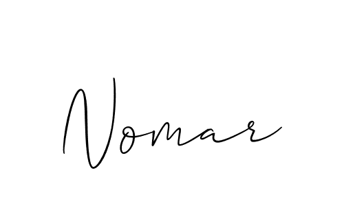 Design your own signature with our free online signature maker. With this signature software, you can create a handwritten (Allison_Script) signature for name Nomar. Nomar signature style 2 images and pictures png