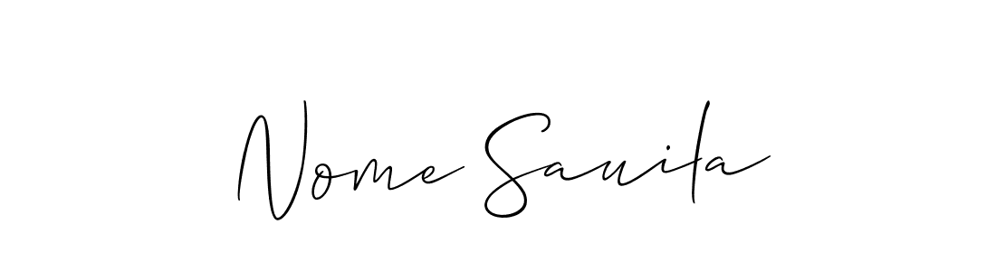 Also we have Nome Sauila name is the best signature style. Create professional handwritten signature collection using Allison_Script autograph style. Nome Sauila signature style 2 images and pictures png