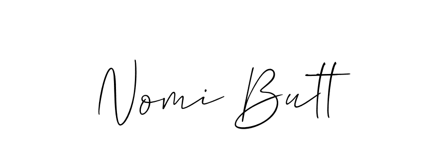 How to Draw Nomi Butt signature style? Allison_Script is a latest design signature styles for name Nomi Butt. Nomi Butt signature style 2 images and pictures png