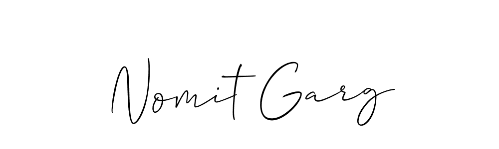 Make a short Nomit Garg signature style. Manage your documents anywhere anytime using Allison_Script. Create and add eSignatures, submit forms, share and send files easily. Nomit Garg signature style 2 images and pictures png
