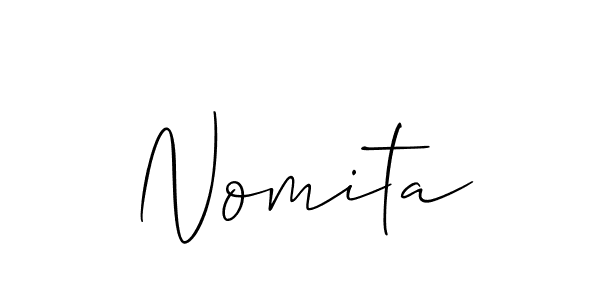 How to Draw Nomita signature style? Allison_Script is a latest design signature styles for name Nomita. Nomita signature style 2 images and pictures png