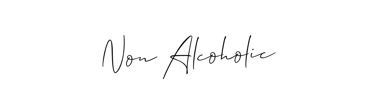 Non Alcoholic stylish signature style. Best Handwritten Sign (Allison_Script) for my name. Handwritten Signature Collection Ideas for my name Non Alcoholic. Non Alcoholic signature style 2 images and pictures png