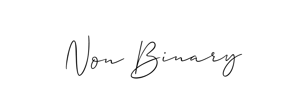 Make a beautiful signature design for name Non Binary. With this signature (Allison_Script) style, you can create a handwritten signature for free. Non Binary signature style 2 images and pictures png