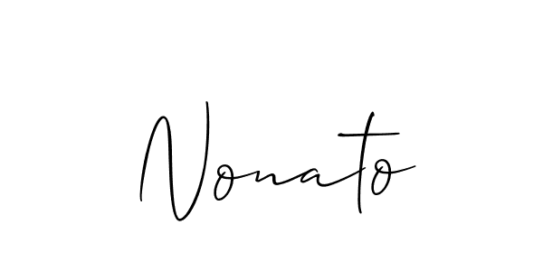 It looks lik you need a new signature style for name Nonato. Design unique handwritten (Allison_Script) signature with our free signature maker in just a few clicks. Nonato signature style 2 images and pictures png
