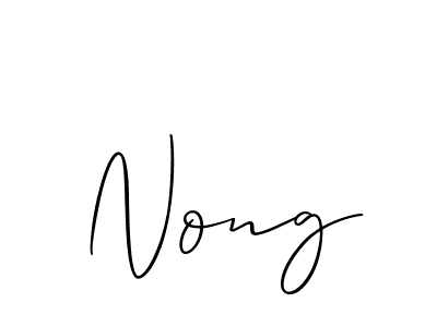 Create a beautiful signature design for name Nong. With this signature (Allison_Script) fonts, you can make a handwritten signature for free. Nong signature style 2 images and pictures png