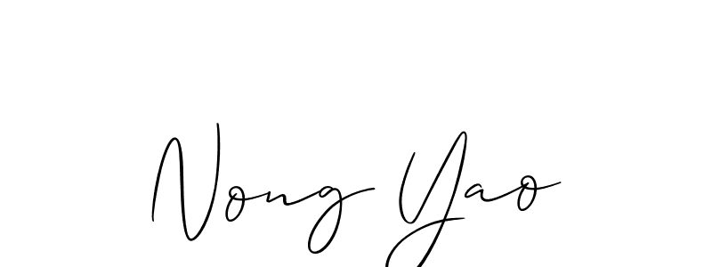Use a signature maker to create a handwritten signature online. With this signature software, you can design (Allison_Script) your own signature for name Nong Yao. Nong Yao signature style 2 images and pictures png