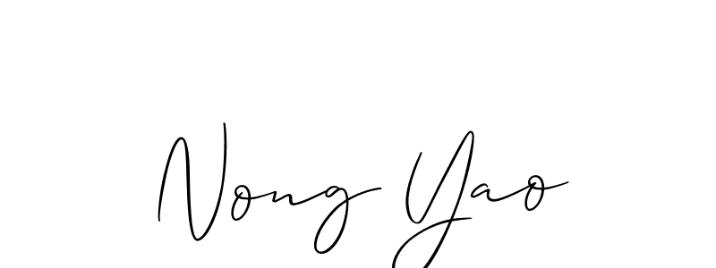 Use a signature maker to create a handwritten signature online. With this signature software, you can design (Allison_Script) your own signature for name Nong Yao. Nong Yao signature style 2 images and pictures png