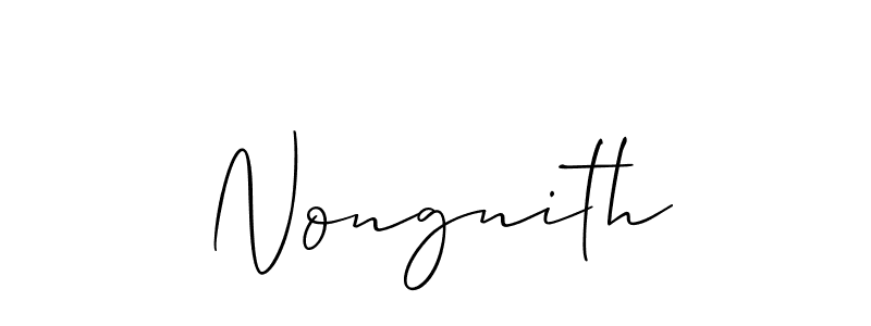 Nongnith stylish signature style. Best Handwritten Sign (Allison_Script) for my name. Handwritten Signature Collection Ideas for my name Nongnith. Nongnith signature style 2 images and pictures png