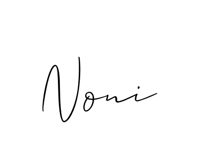 Make a beautiful signature design for name Noni. With this signature (Allison_Script) style, you can create a handwritten signature for free. Noni signature style 2 images and pictures png