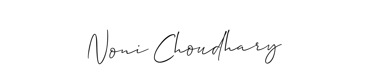 Also You can easily find your signature by using the search form. We will create Noni Choudhary name handwritten signature images for you free of cost using Allison_Script sign style. Noni Choudhary signature style 2 images and pictures png