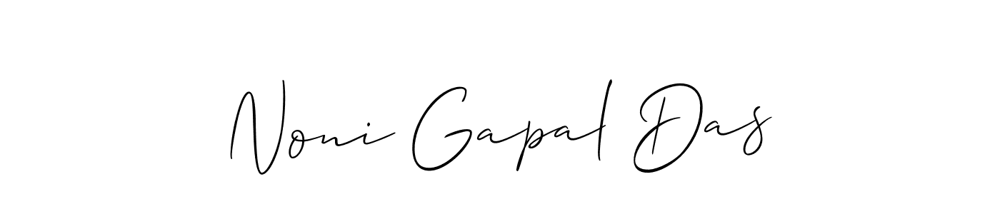 How to make Noni Gapal Das name signature. Use Allison_Script style for creating short signs online. This is the latest handwritten sign. Noni Gapal Das signature style 2 images and pictures png