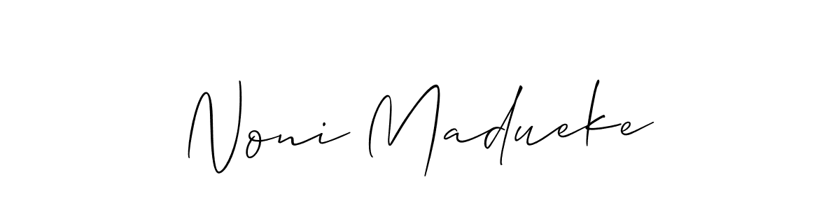Design your own signature with our free online signature maker. With this signature software, you can create a handwritten (Allison_Script) signature for name Noni Madueke. Noni Madueke signature style 2 images and pictures png
