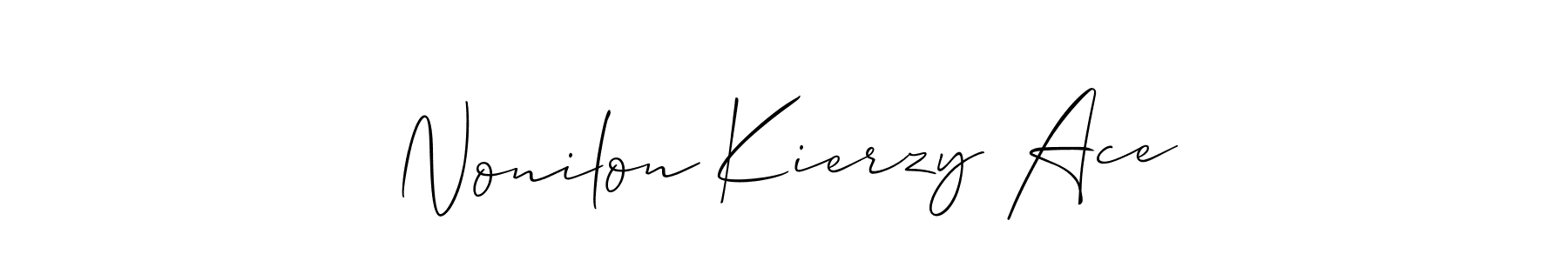 Use a signature maker to create a handwritten signature online. With this signature software, you can design (Allison_Script) your own signature for name Nonilon Kierzy Ace. Nonilon Kierzy Ace signature style 2 images and pictures png