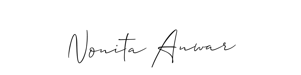 Also we have Nonita Anwar name is the best signature style. Create professional handwritten signature collection using Allison_Script autograph style. Nonita Anwar signature style 2 images and pictures png