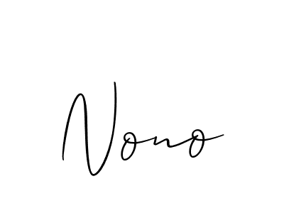 Create a beautiful signature design for name Nono. With this signature (Allison_Script) fonts, you can make a handwritten signature for free. Nono signature style 2 images and pictures png