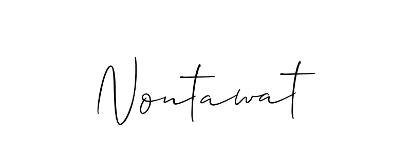 You should practise on your own different ways (Allison_Script) to write your name (Nontawat) in signature. don't let someone else do it for you. Nontawat signature style 2 images and pictures png