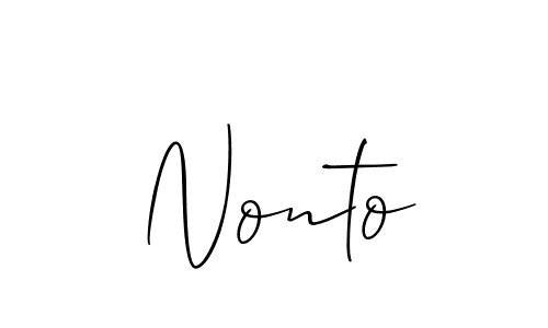 How to make Nonto name signature. Use Allison_Script style for creating short signs online. This is the latest handwritten sign. Nonto signature style 2 images and pictures png